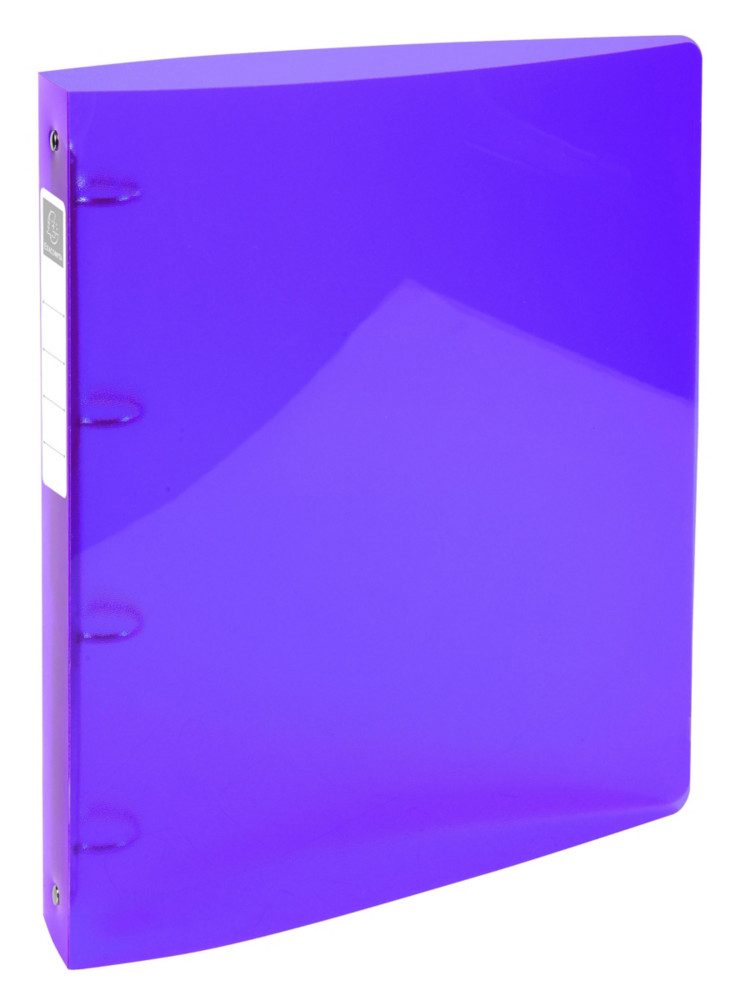Exacompta Classeur souple 4 anneaux 30 mm A4 IDERAMA - Polypropylne - Dos 4 cm - Violet