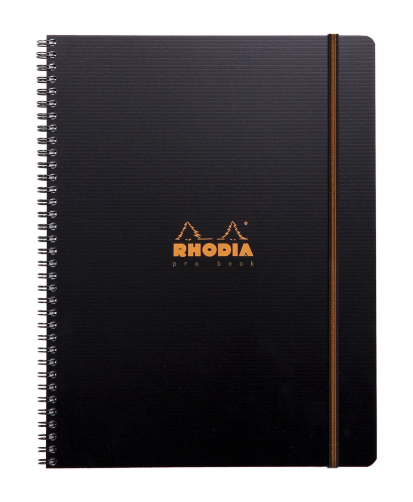 Rhodia Cahier  spirale Rhodiactive Pro Book 21 x 31,8 cm - 90g - Perfor 4 trous - Petits carreaux 5x5 - 160 pages