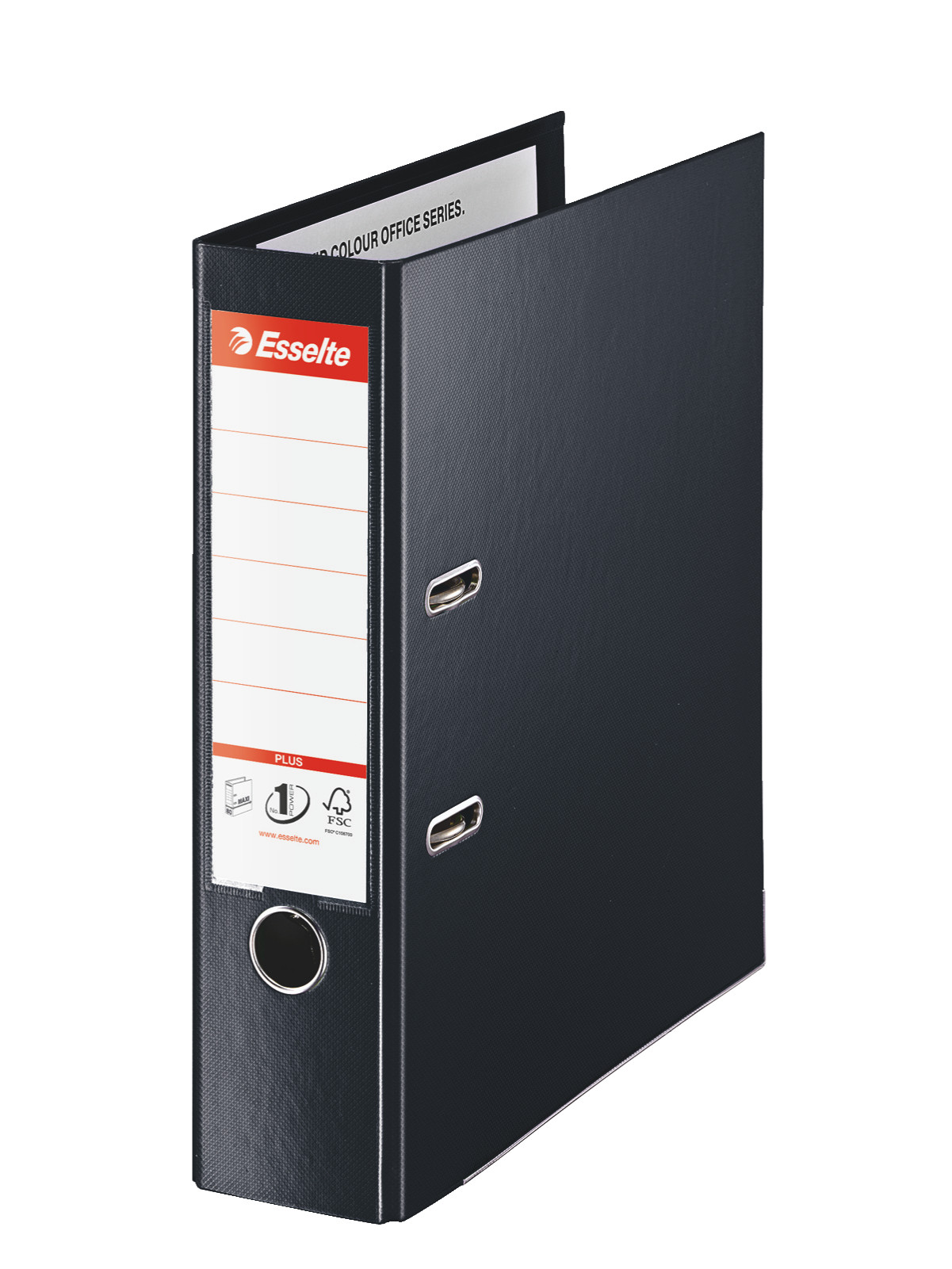 Esselte+Classeur+à+levier+A4+-+Carton+24/10e+-+Dos+8+cm+-+Noir