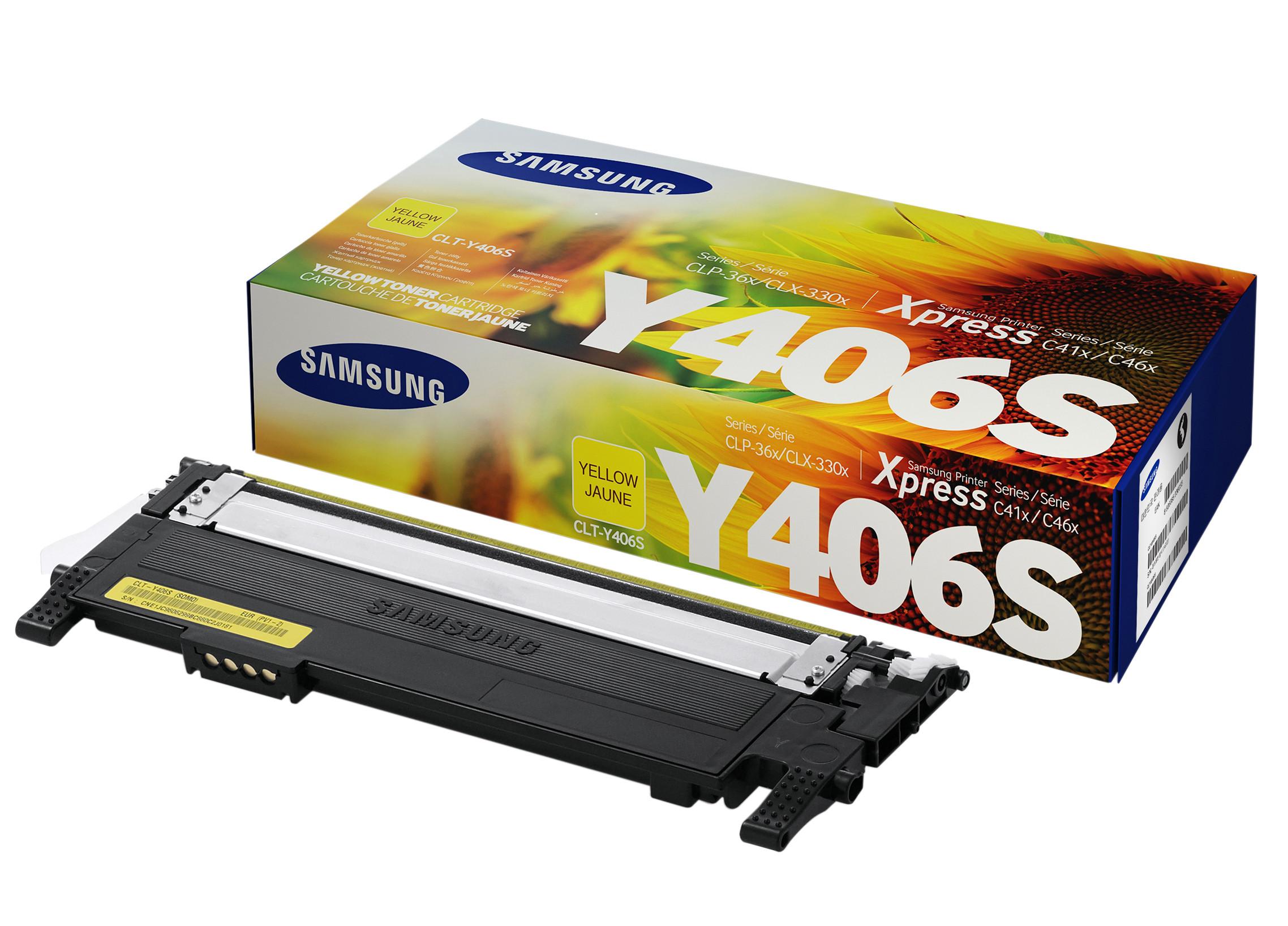 Samsung Toner CLT-Y406S, jaune, à l'unité, SU462A