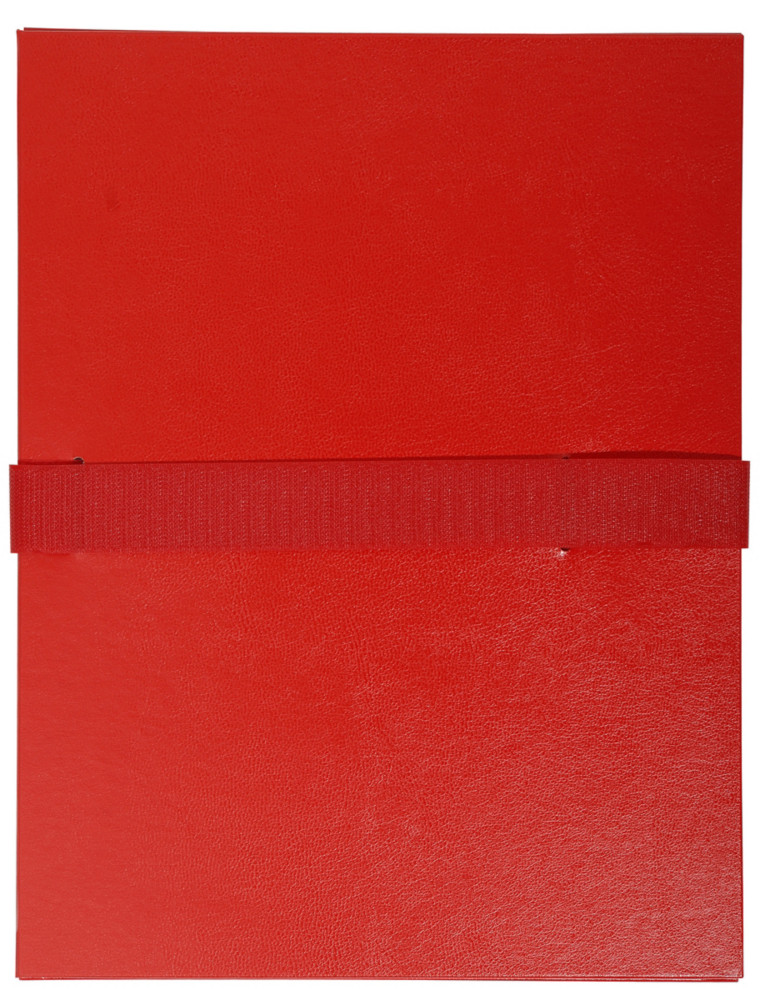 Exacompta Chemise extensible  rabat jusque 13 cm - Fermeture sangle Velcro - Capacit 1000 feuilles A4 - Rouge