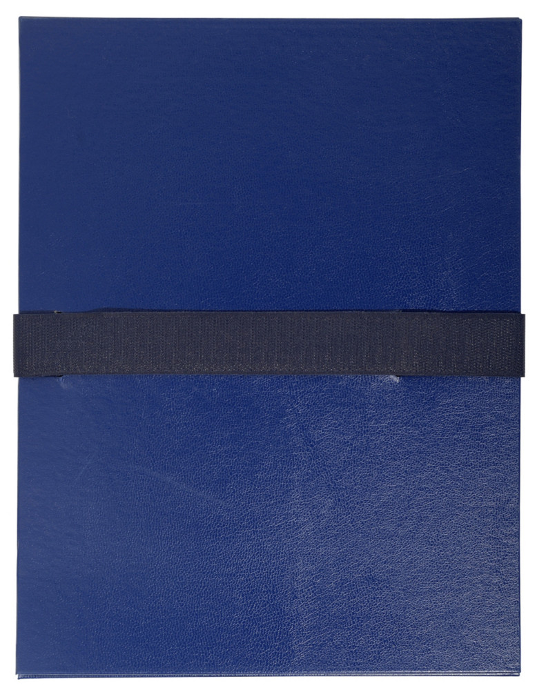 Exacompta Chemise extensible  rabat jusque 13 cm - Fermeture sangle Velcro - Capacit 1000 feuilles A4 - Bleu Fonc