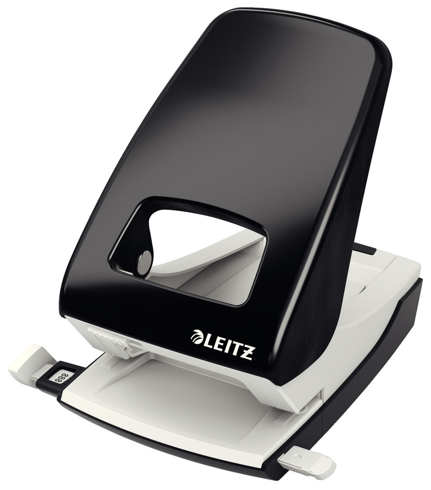 Leitz Perforateur NeXXt en mtal solide, capacit de perforation 4mm/40feuilles, 2trous, noir