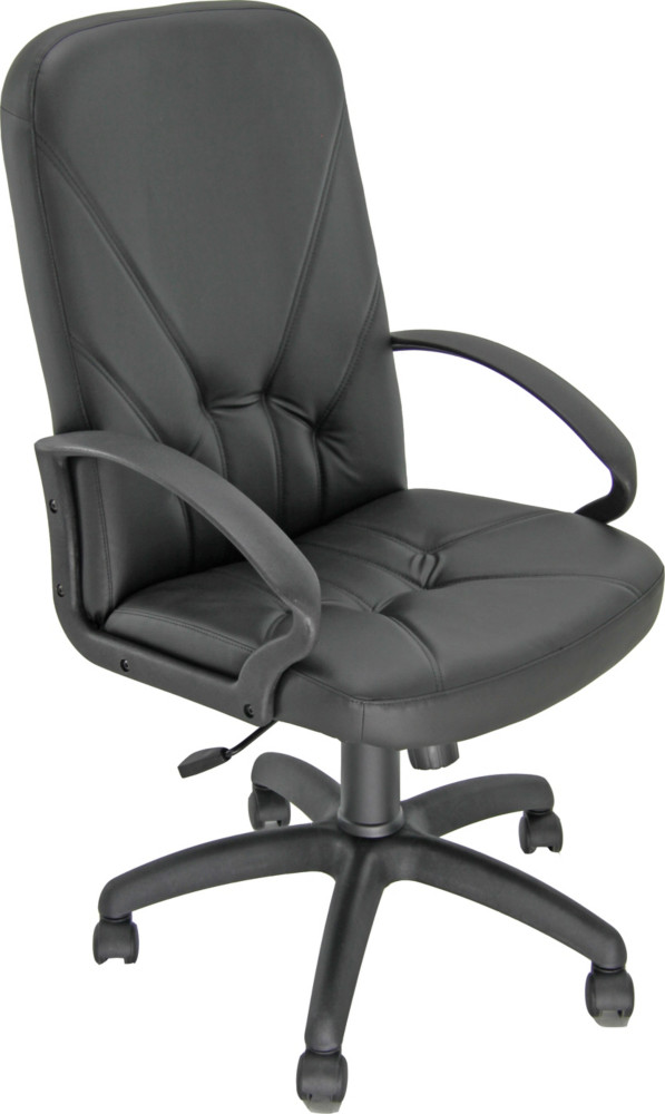 Fauteuil de direction Nino - Simili cuir Noir - Hauteur rglable - Accoudoirs