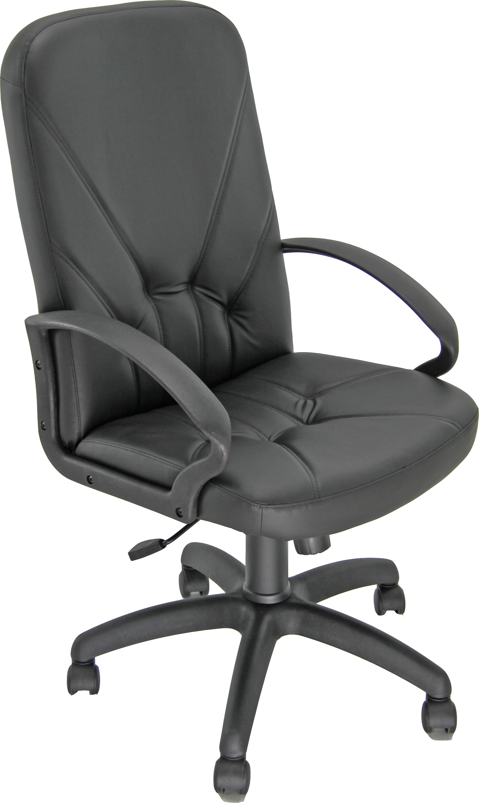 Fauteuil de direction Nino - Simili cuir Noir - Hauteur réglable - Accoudoirs