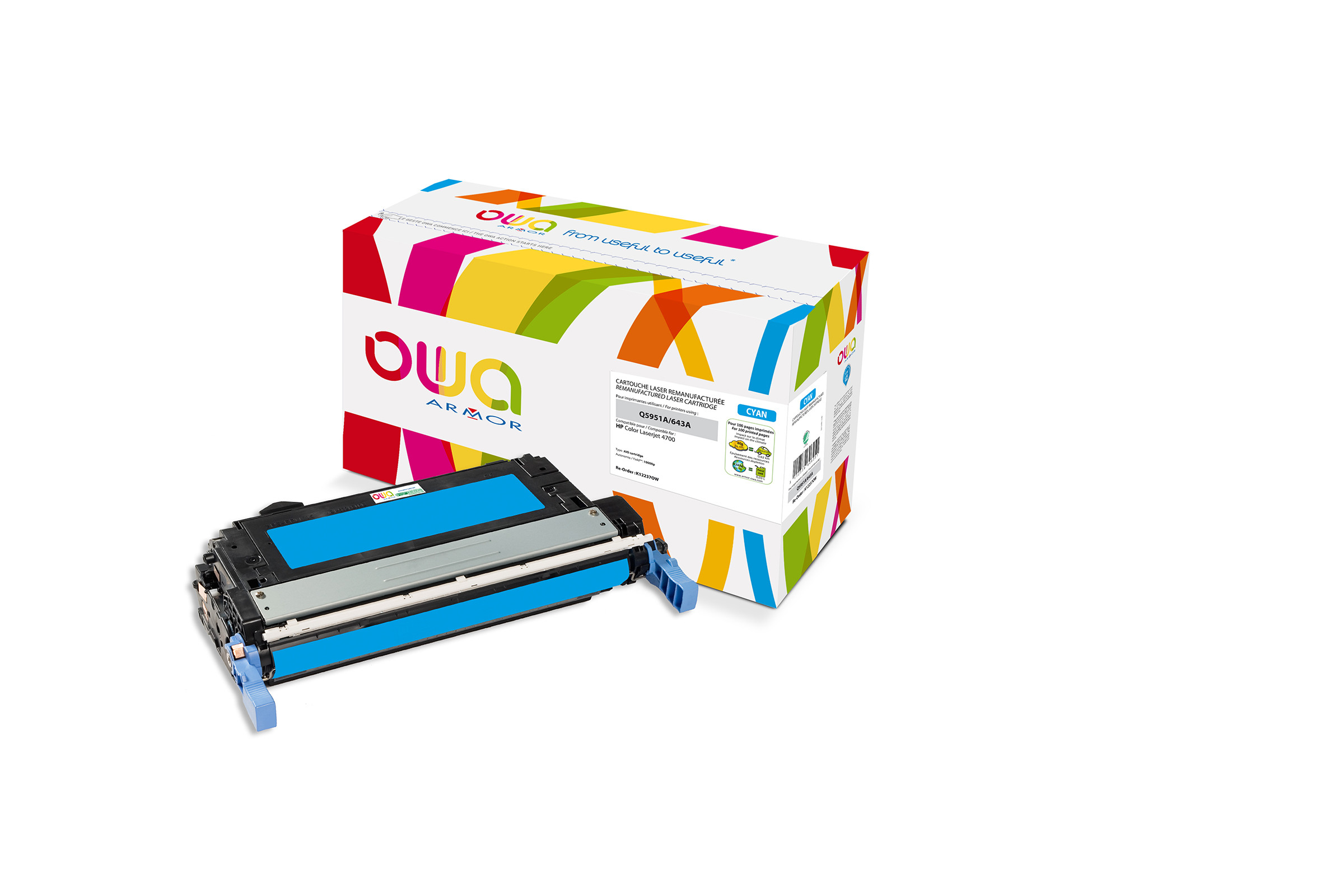 OWA Toner compatible HP 643A Q5951A - K12237OW - Cyan