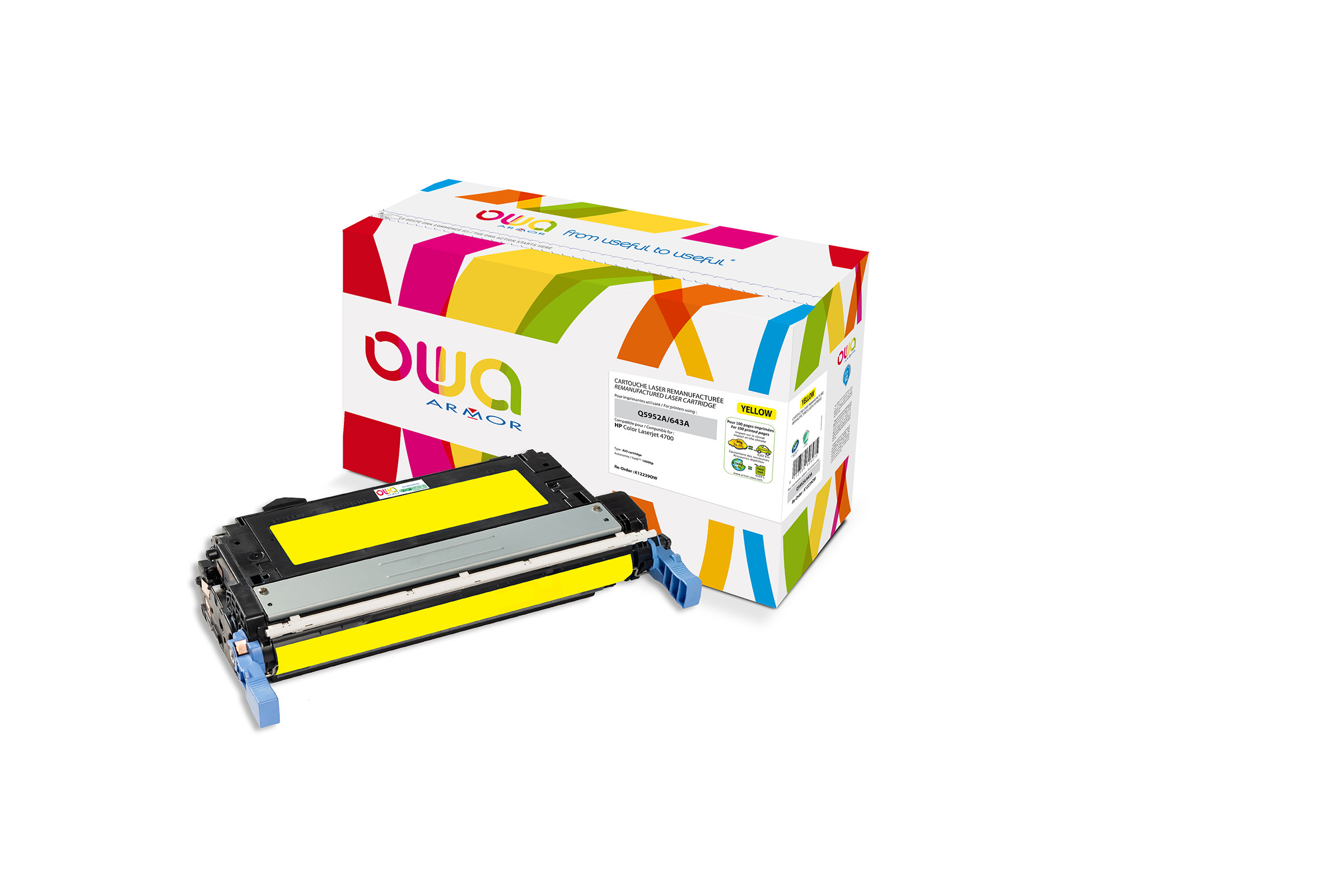 OWA Toner compatible HP 643A Q5952A - K12239OW - Jaune