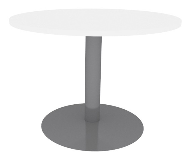 Table ronde 80cm Blanc pieds tulipe Aluminium