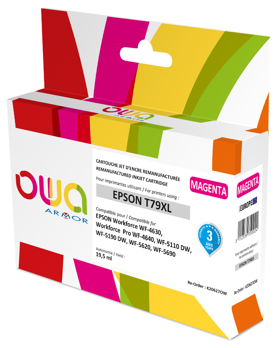 OWA Cartouche d'encre compatible EPSON T7903 - K20627OW - Magenta