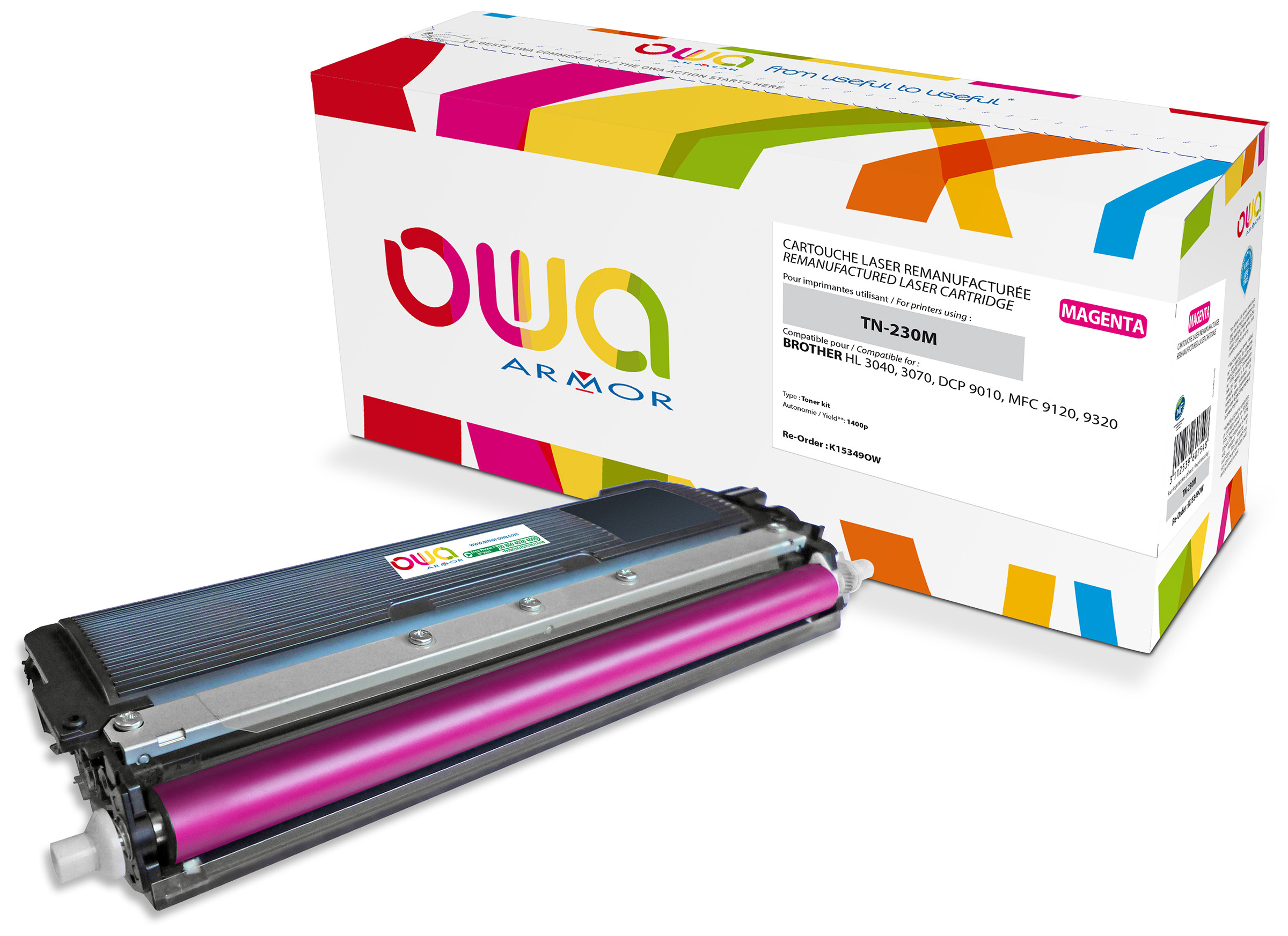 OWA Toner compatible BROTHER TN230 - K15349OW - Magenta