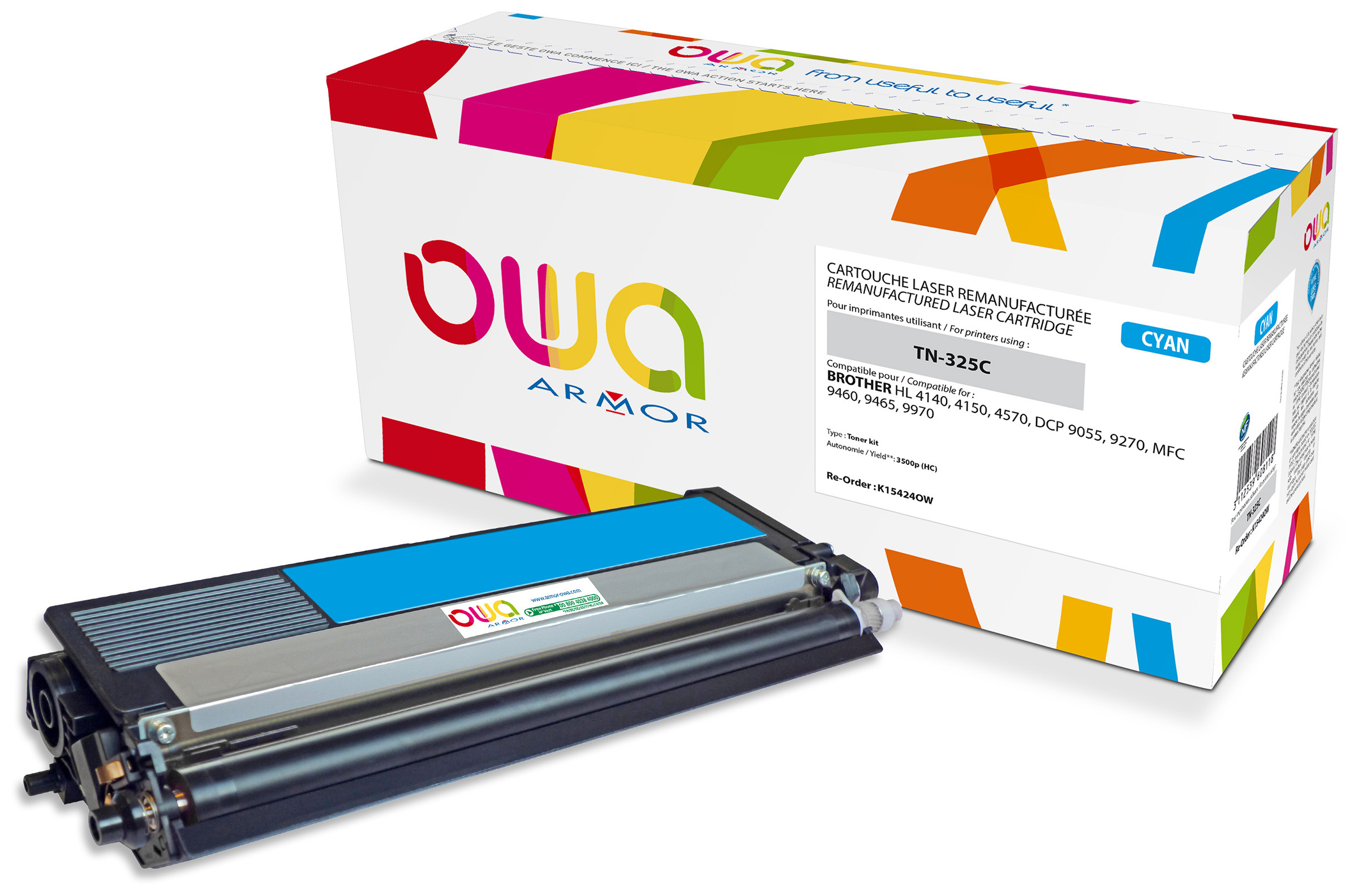 OWA Toner compatible BROTHER TN325 - K15424OW - Cyan