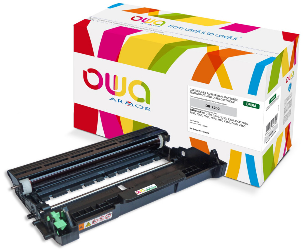 OWA Tambour compatible Brother DR2200 - K15418OW - Noir