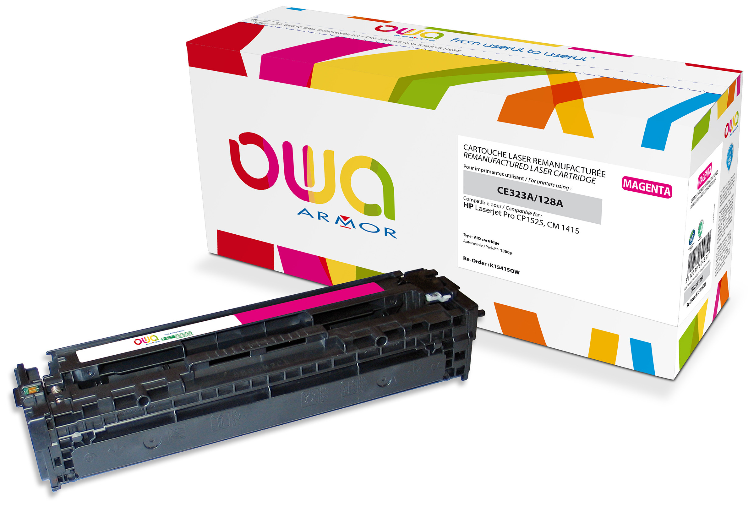OWA Toner compatible HP 128A CE323A - K15415OW - Magenta