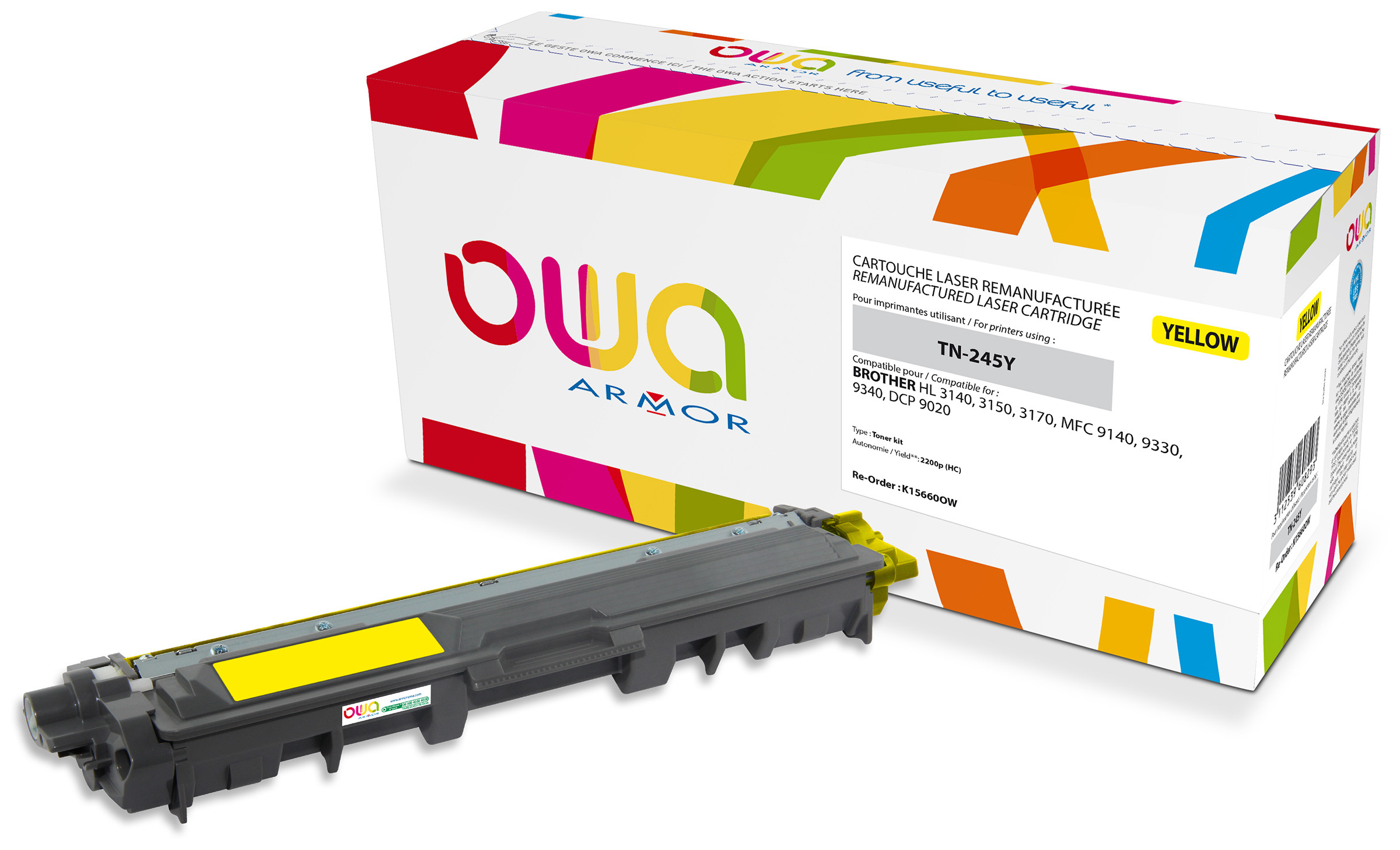 OWA Toner compatible BROTHER TN245 - K15660OW - Jaune