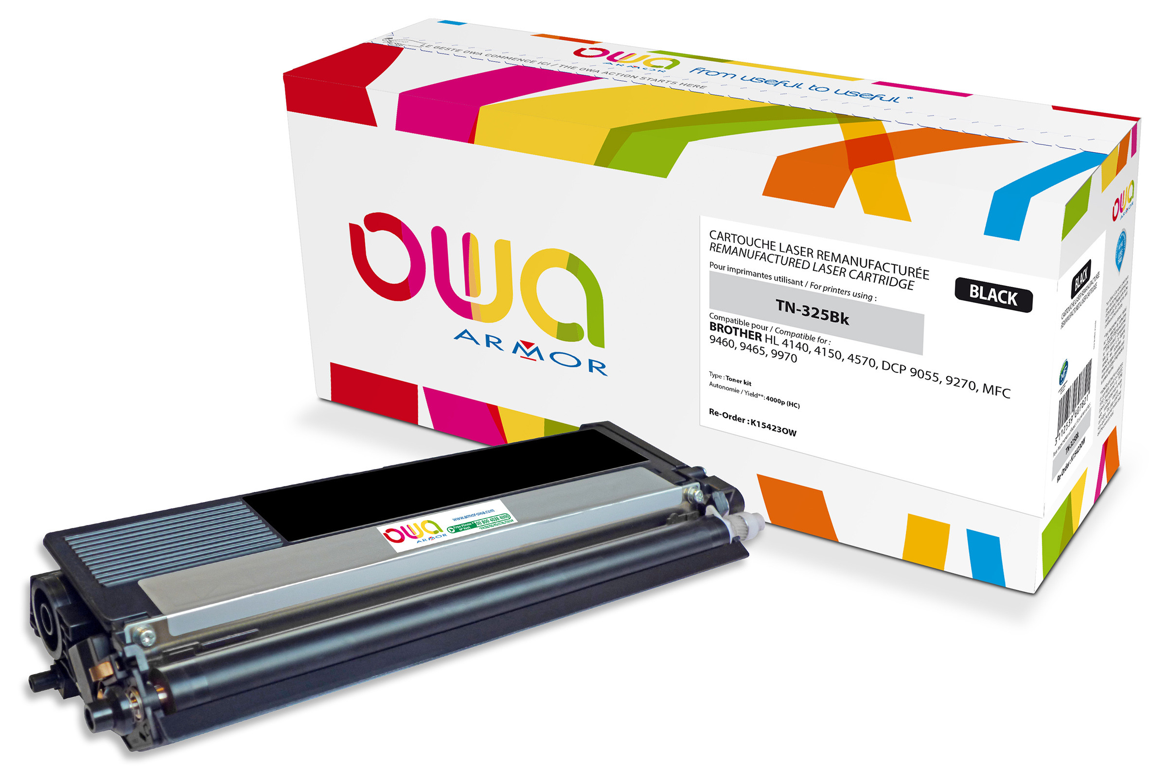 OWA Toner compatible BROTHER TN325 - K15423OW - Noir