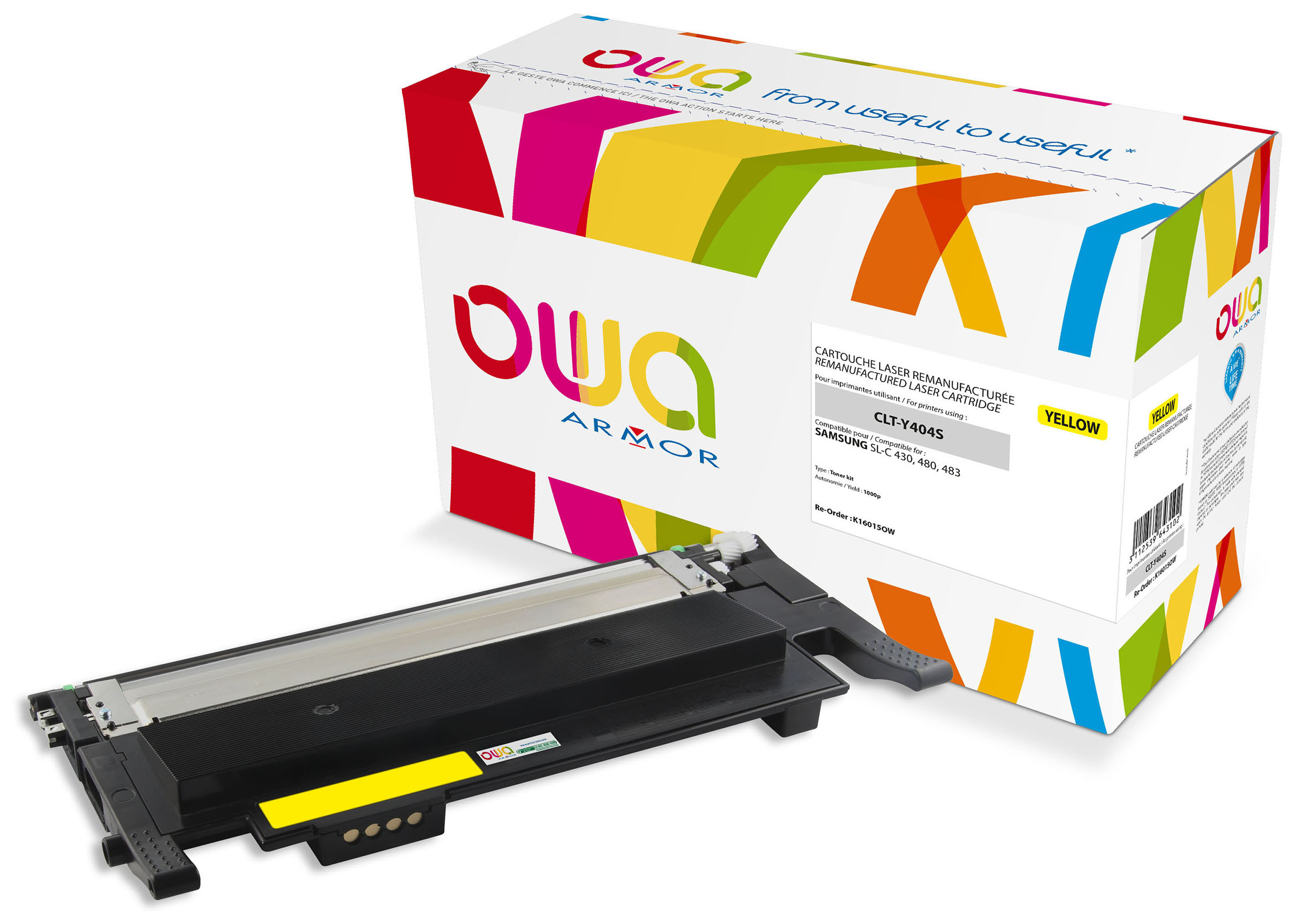 OWA Toner compatible SAMSUNG CLT-Y404S - K16015OW - Jaune