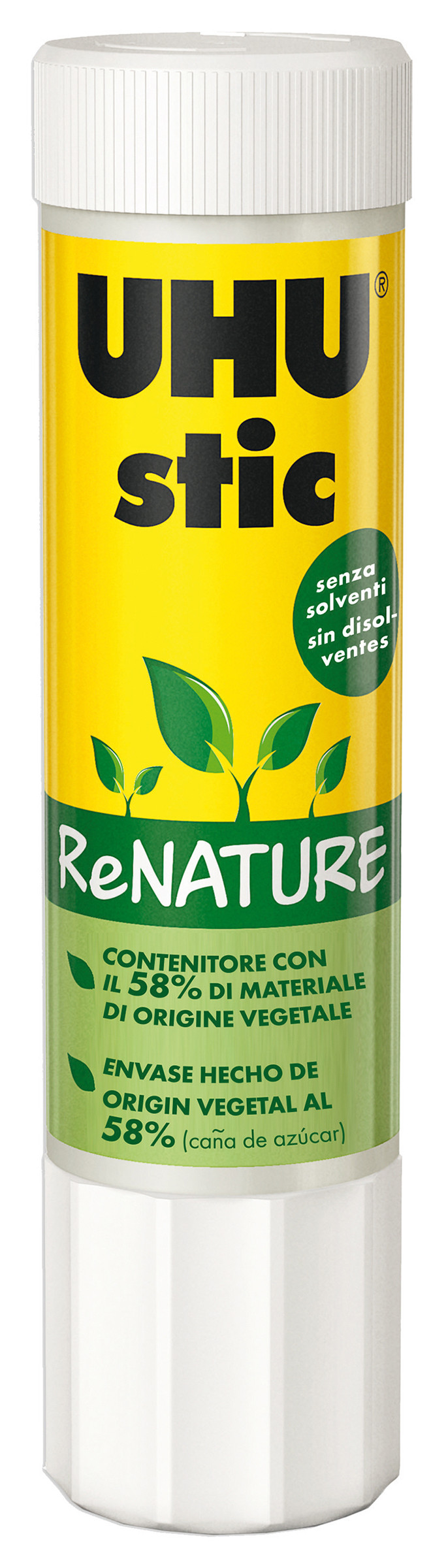 Uhu Stic ReNATURE Bâton de colle transparente 8,2g