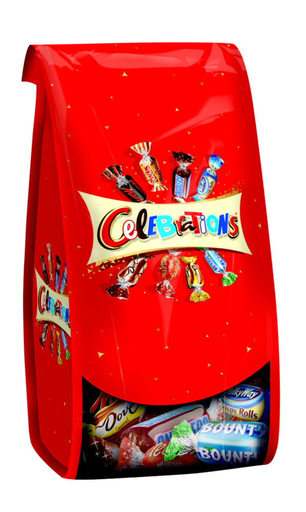 Celebrations assortiment de chocolats ballotin, forme corolle,190 g