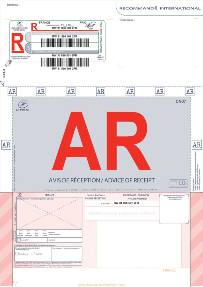 TECHMAY Support recommand bureautique International A4 - Boite de 250