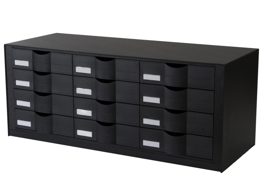 Paperflow Bloc classeur 12 tiroirs - Noir