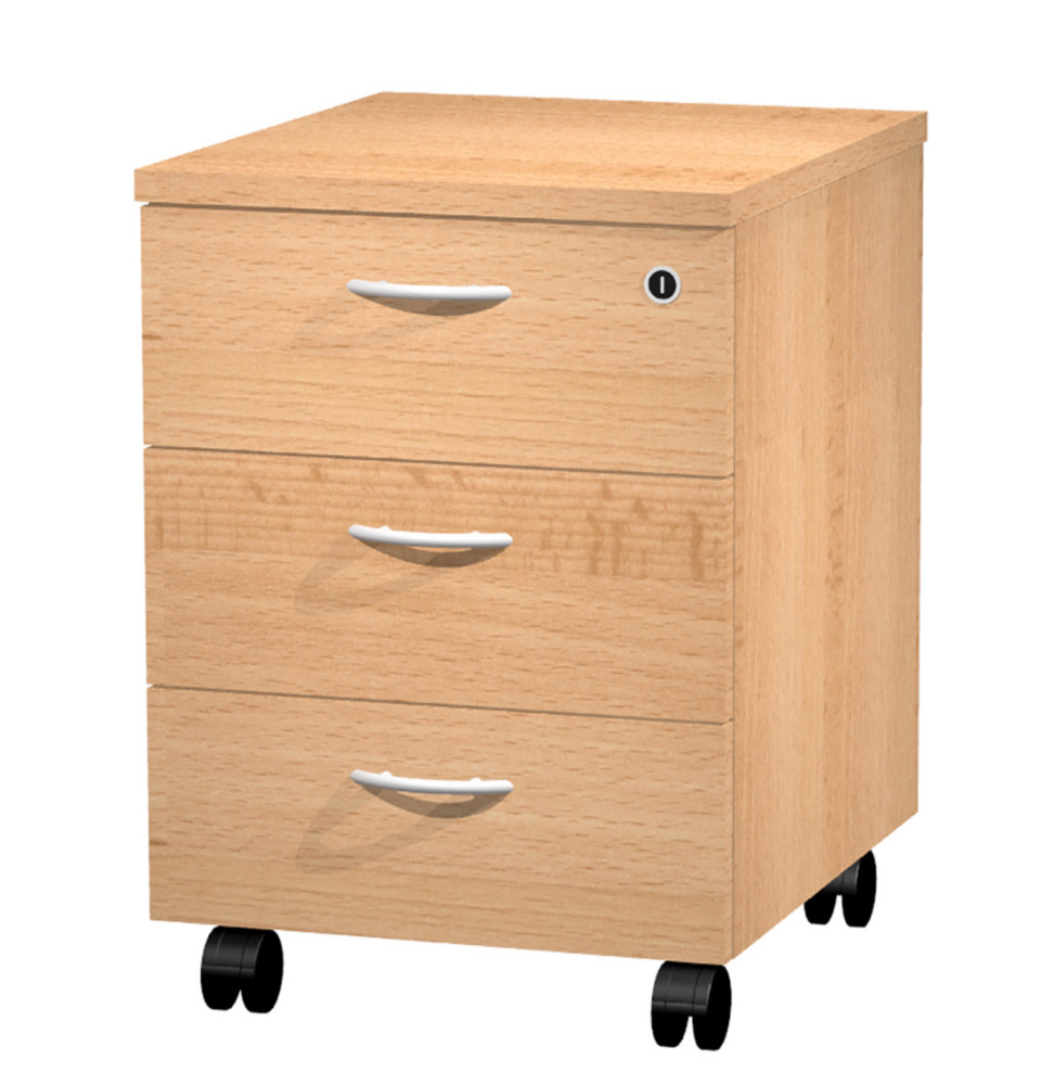 Caisson mobile Pronto - L.43 x P.42 x H.60 cm - 3 tiroirs - Htre