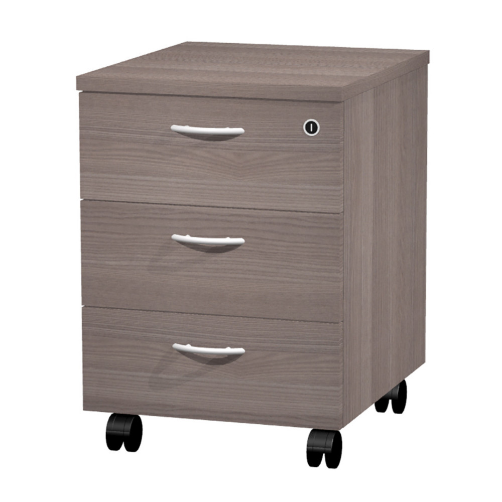 Caisson mobile Pronto - L.43 x P.42 x H.60 cm - 3 tiroirs - Cendre