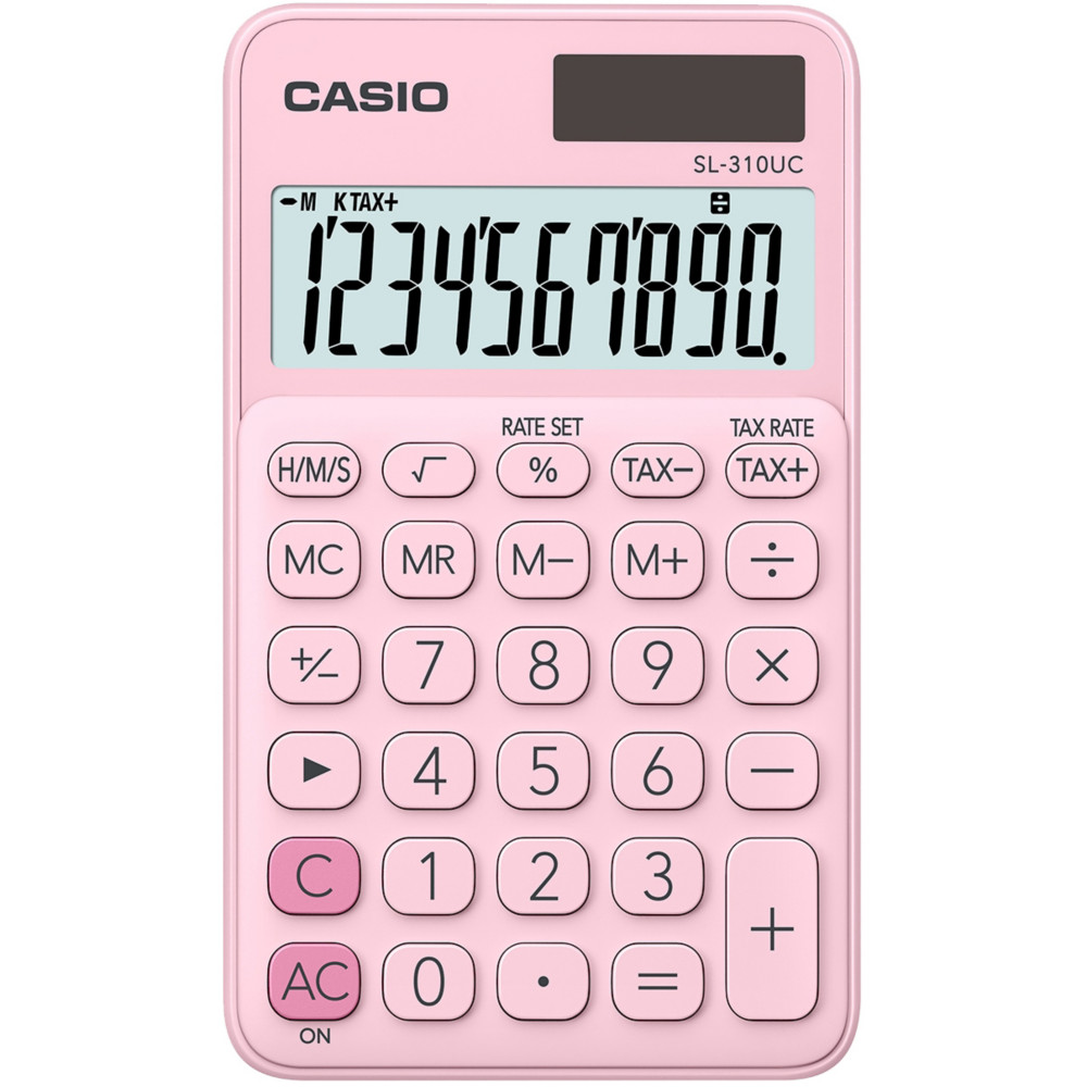 Casio Calculatrice de poche SL-310UC - 10 chiffres - Rose
