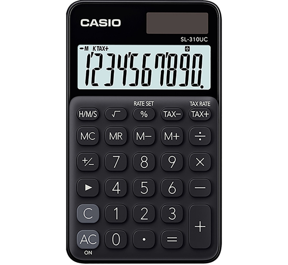 Casio Calculatrice de poche SL-310UC - 10 chiffres - Noir