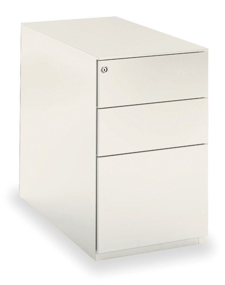 Caisson mtal hauteur bureau Universal 3 tiroirs - P. 80 cm - Blanc