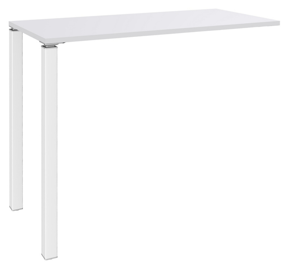 Table Lounge Module suivant L.140 x P.60 x H.105 cm - Plateau Blanc - Pieds Blanc