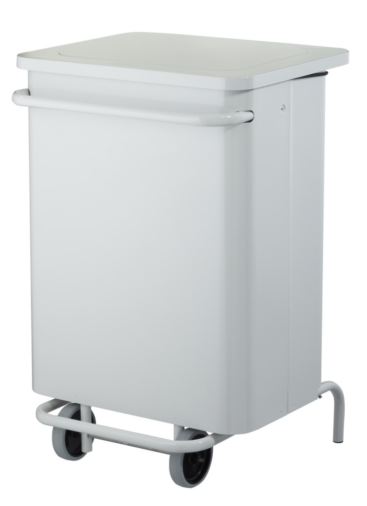 Rossignol Poubelle  pdale mobile Collecroule Carne, 70 litres - Blanc