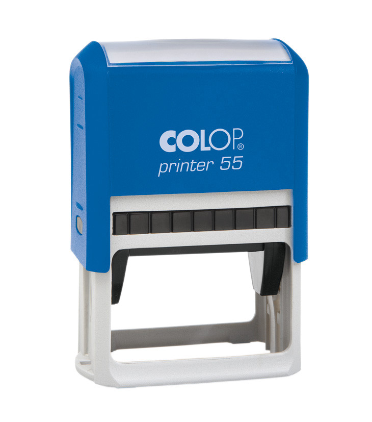 Colop Tampon encreur personnalisable Printer 55 - Bleu - 8 lignes