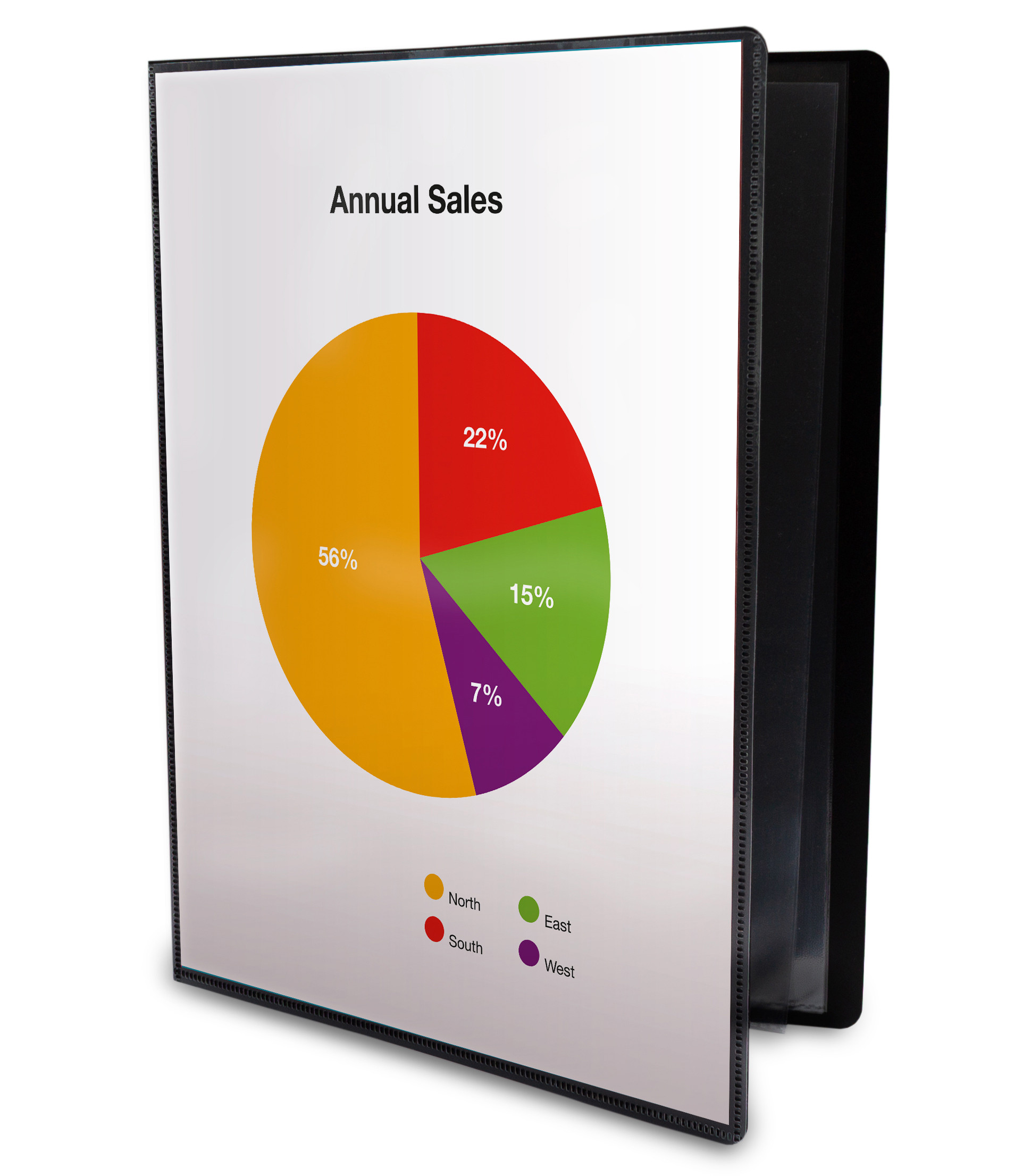 MONDOFFICE Porte vues personnalisable A4 - Polypropylène - 40 pochettes - 80 vues - Noir