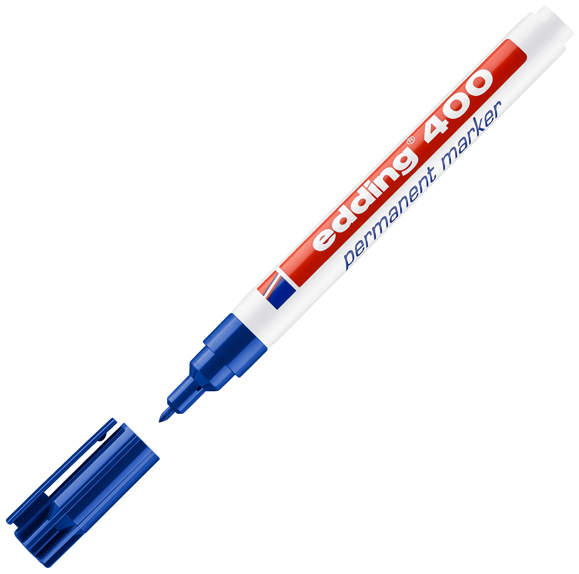edding Marqueur permanent 400, Pointe ogive 1 mm, Bleu