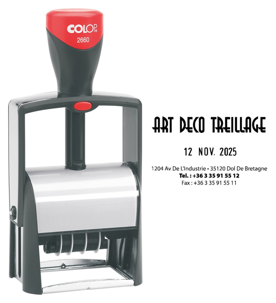 Colop Tampon dateur personnalisable Classic Line 2660 - 7 lignes