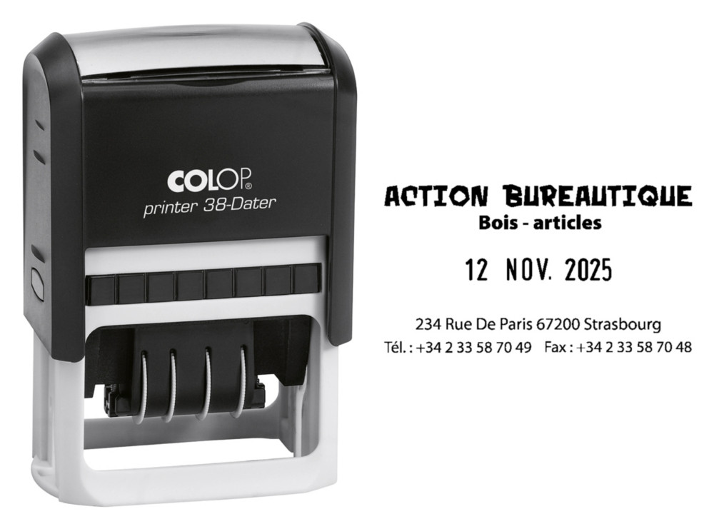 Colop Tampon dateur personnalisable Printer 38 D  - 5 lignes