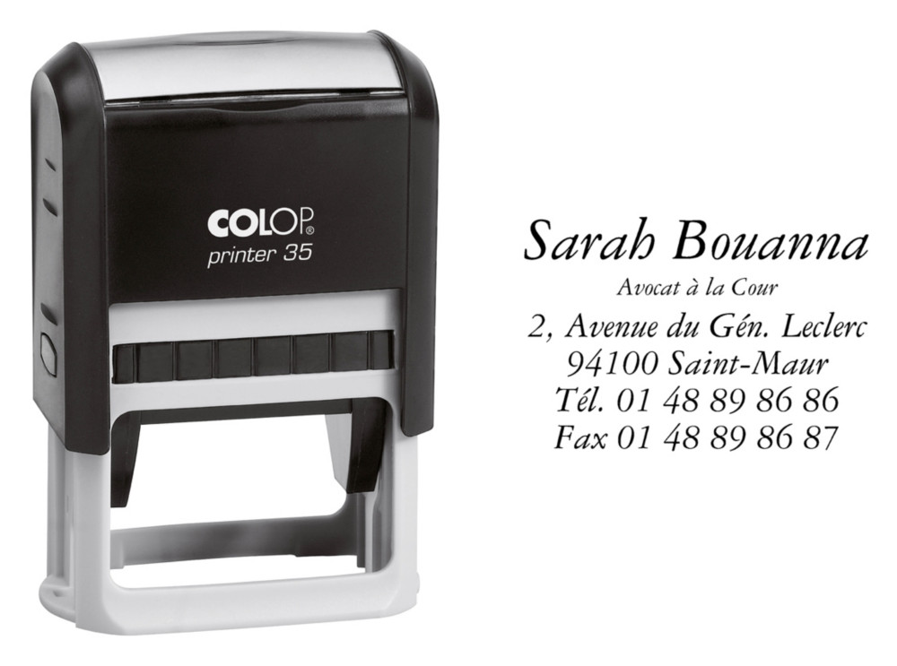Colop Tampon encreur personnalisable Printer 35 - 7 lignes