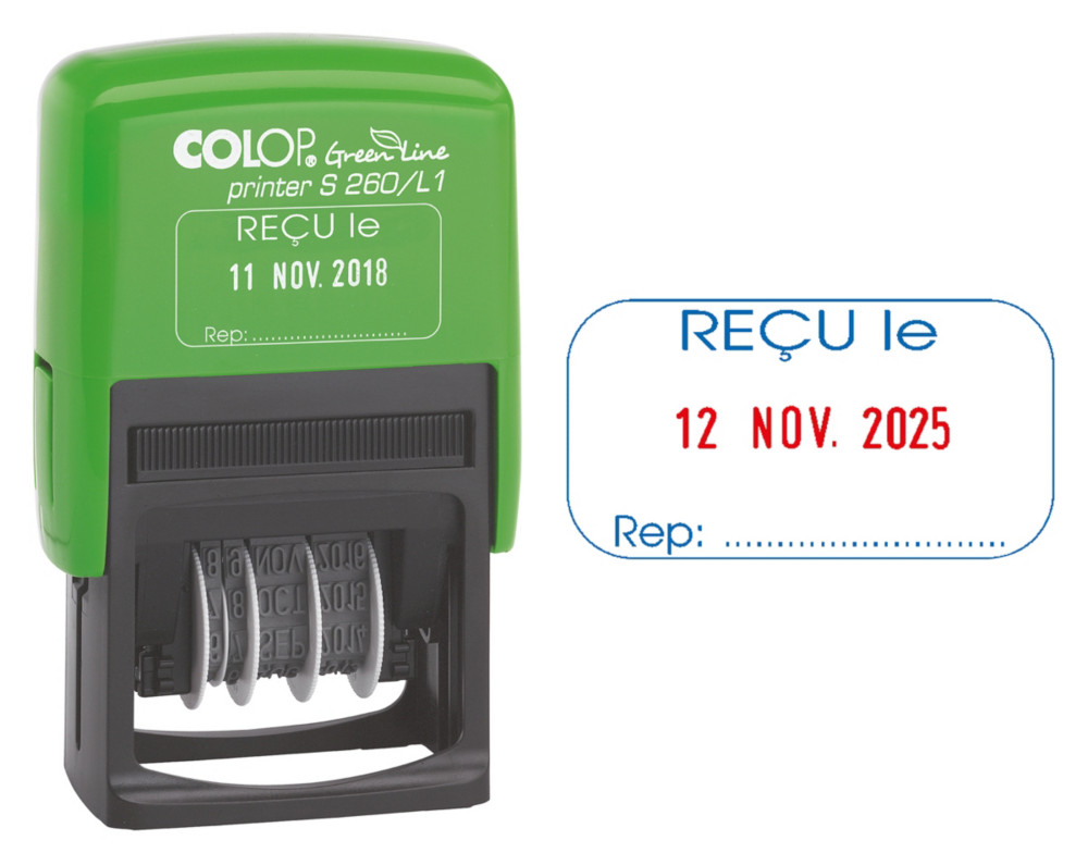 Colop Tampon dateur Printer Green line S 260L - formule 