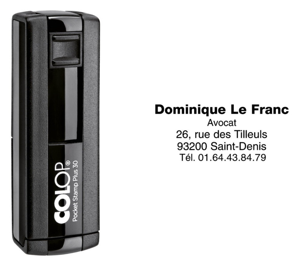 Colop Tampon encreur personnalisable Pocket Stamp Plus 30  - 5 lignes