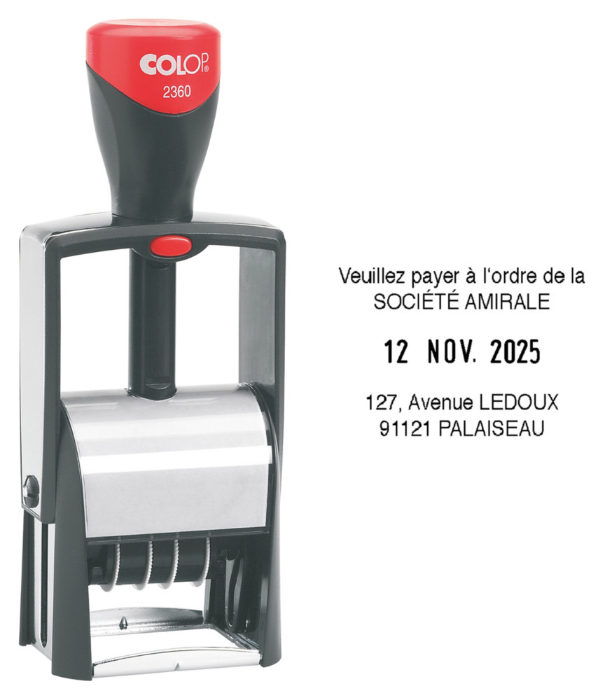 Colop Tampon dateur personnalisable Classic Line 2360 - 5 lignes