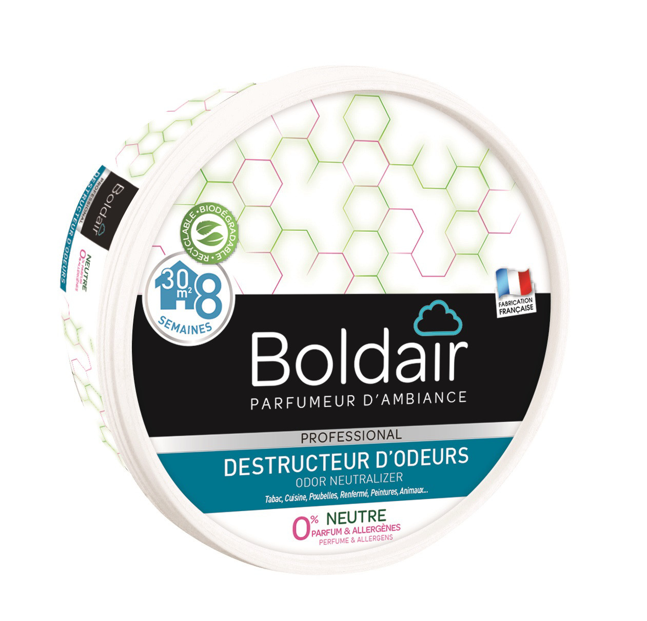 Boldair Destructeur d'odeurs gel parfum Neutre 0% - pot 300 g