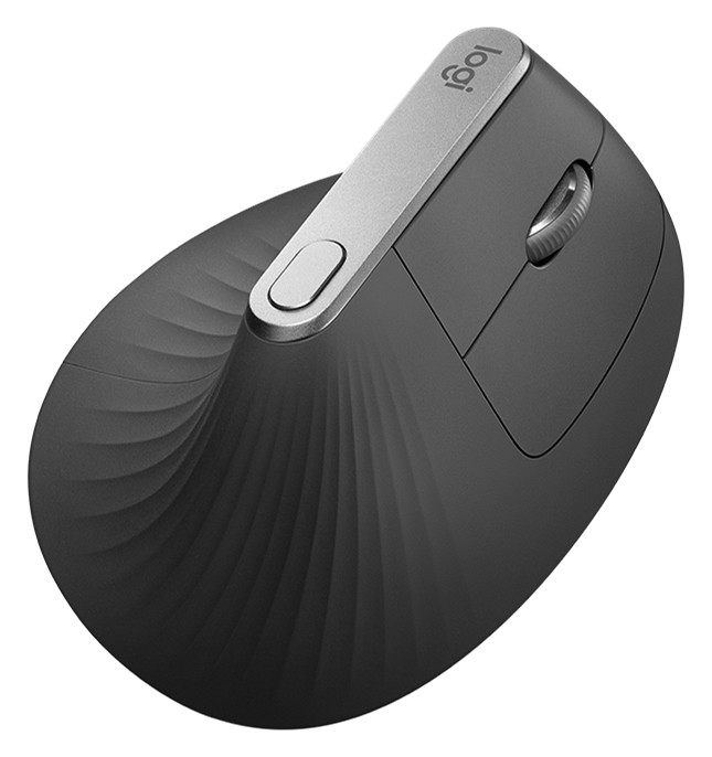 Logitech MX Souris verticale - USB, Bluetooth, 2.4 GHz - graphite