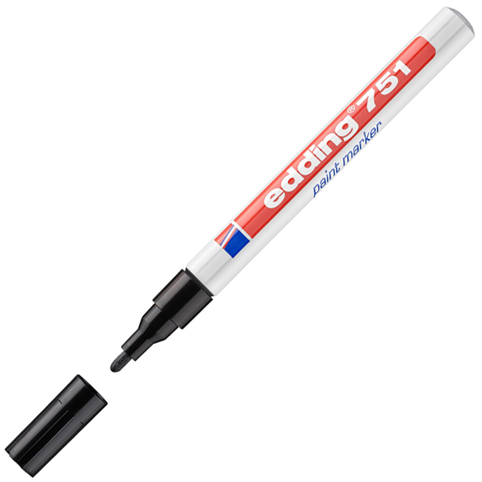 edding Marqueur  peinture 751  pointe ogive 1-2 mm noir