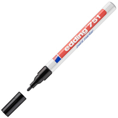 edding Marqueur à peinture 751 à pointe ogive 1 - 2 mm noir
