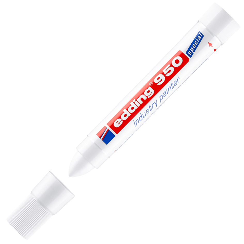 edding Marqueur peinture pour l'industrie 950  pointe ogive 10mm blanc