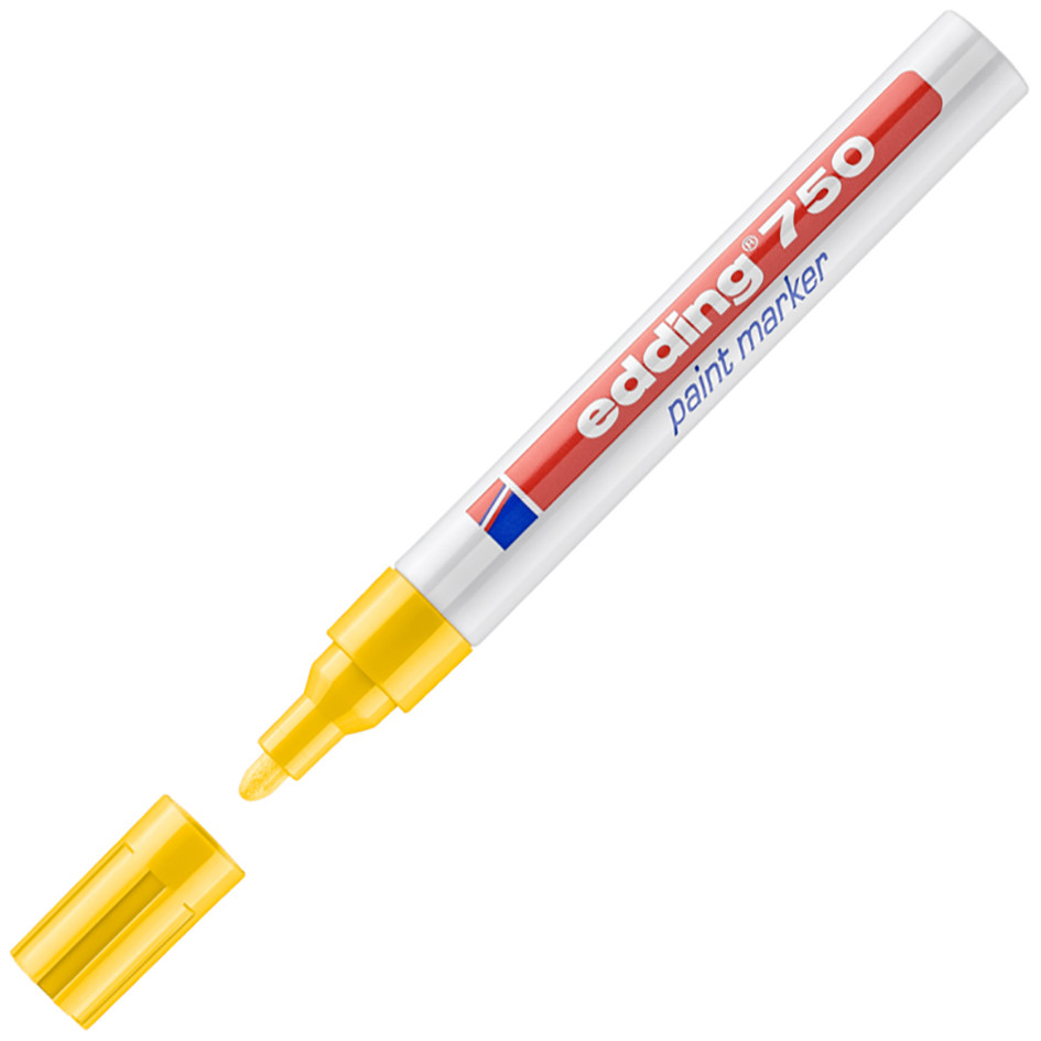 edding Marqueur  peinture 750  pointe ogive 2-4 mm jaune