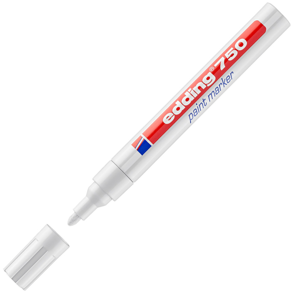 edding Marqueur  peinture 750  pointe ogive 2-4 mm blanc