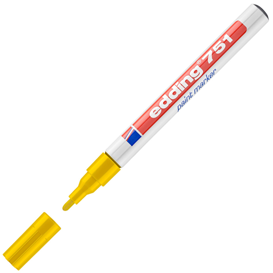 edding Marqueur  peinture 751  pointe ogive 1-2 mm jaune
