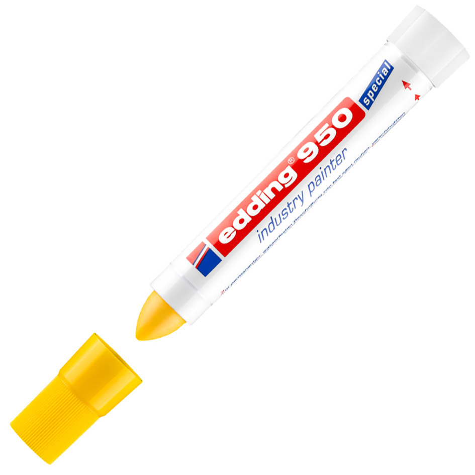 edding Marqueur peinture pour l'industrie 950  pointe ogive 10mm jaune