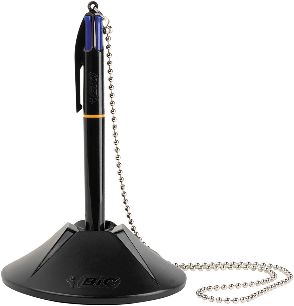 BIC Stylo comptoir sur socle pointe moyenne 1 mm - Encre bleue